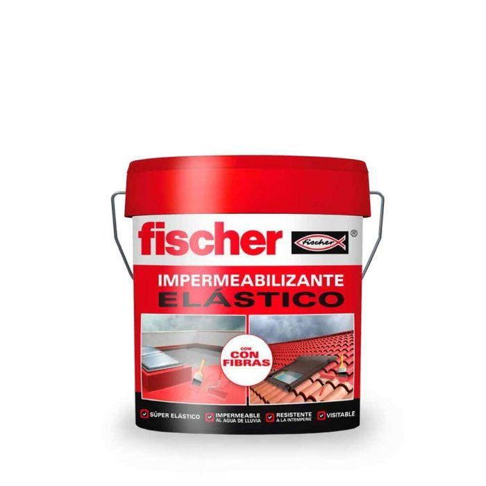 Impermeabilizante 4l gris con fibras 547158 fischer