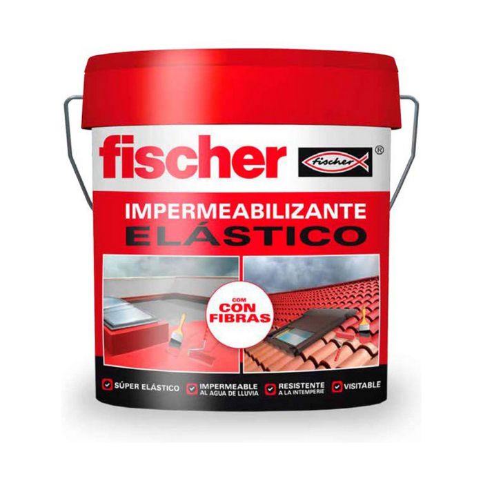 Impermeabilizante 4l blanco con fibras 547158 fischer