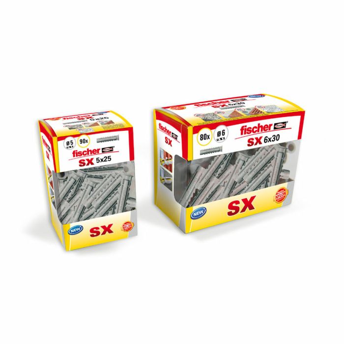 Tacos Fischer SX 553433 5 x 25 mm Nailon (90 Unidades) 1