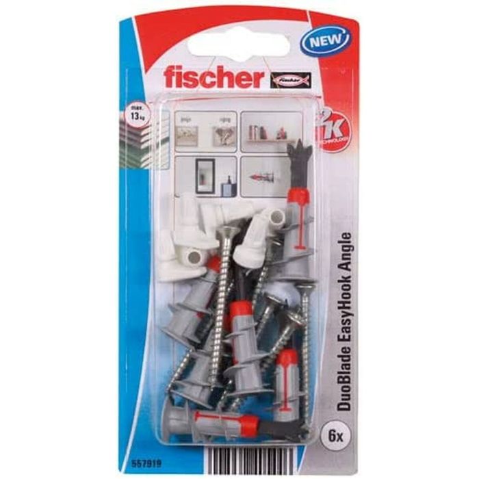 Alcayatas Fischer duoblade easyhook 6 Unidades