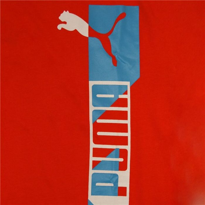 Camiseta de Manga Corta Hombre Puma Sports Casual Graphic Rojo 1