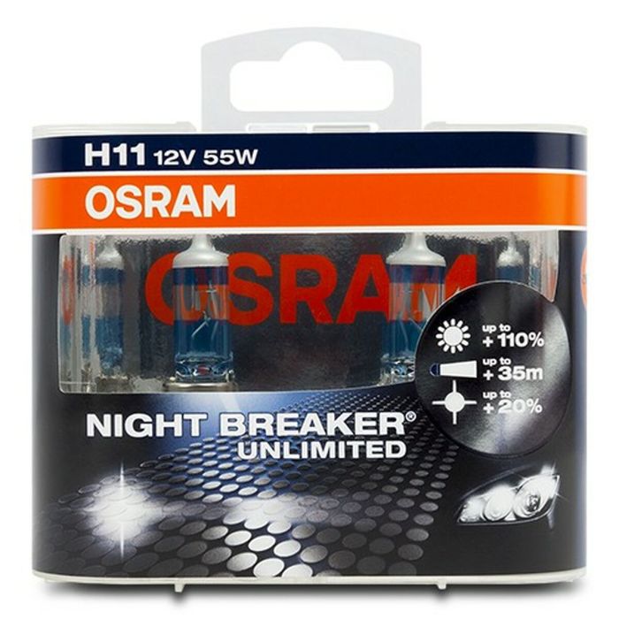 Bombilla para Automóvil Osram Nightbreaker Unlimited H11 55 W 12 V (2 Unidades) 2