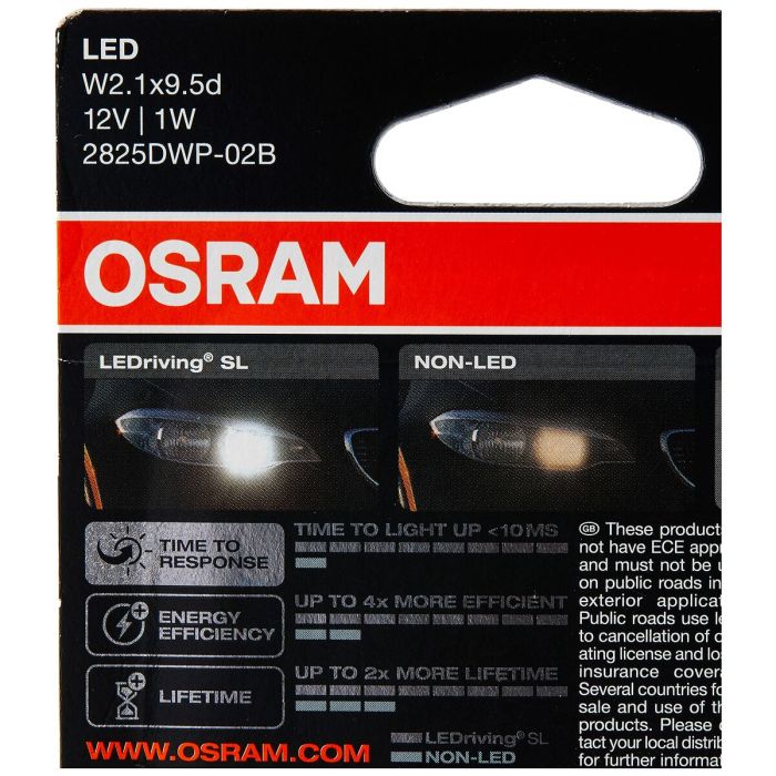 Bombilla para Automóvil Osram OS2825DWP-02B 0,8 W 6000K W5W 3