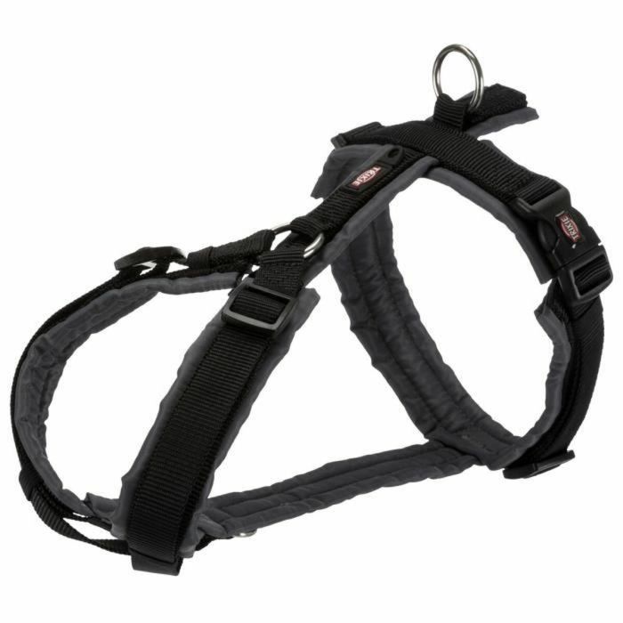 TRIXIE Arnés de trekking Premium - XL: 8097 cm - 25mm - Negro y gris grafito