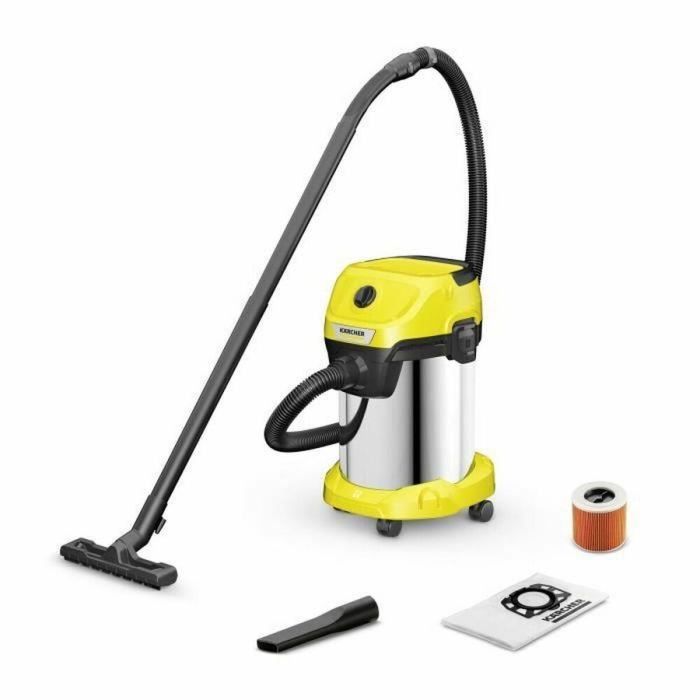 Aspirador en seco y húmedo KARCHER WD 3 S V-19/4/20 - Depósito acero inoxidable 19 L - 1000W (Función soplador)