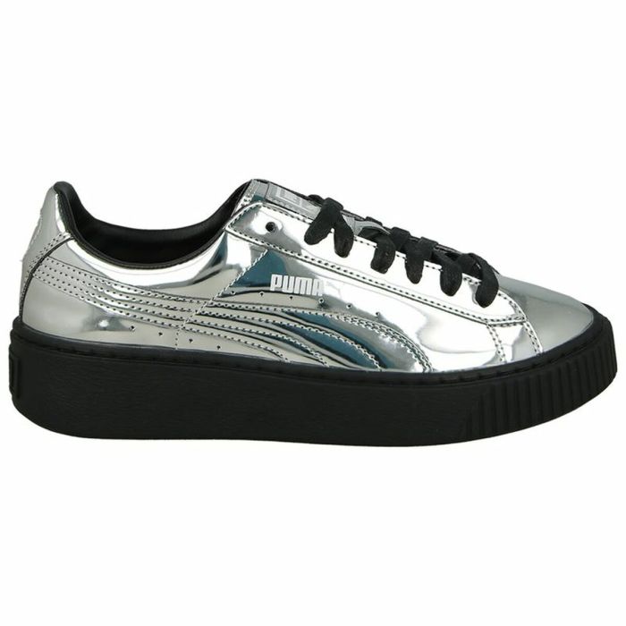 Zapatillas Deportivas Mujer Puma Basket Platform Metallic  Gris claro 6