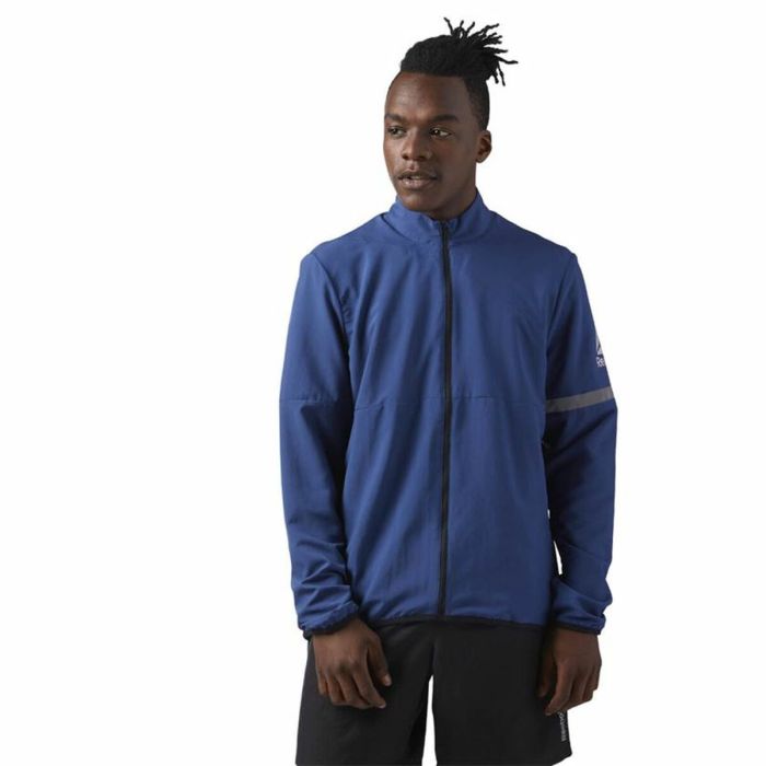 Chaqueta Deportiva para Hombre Reebok Run Woven Azul oscuro 5