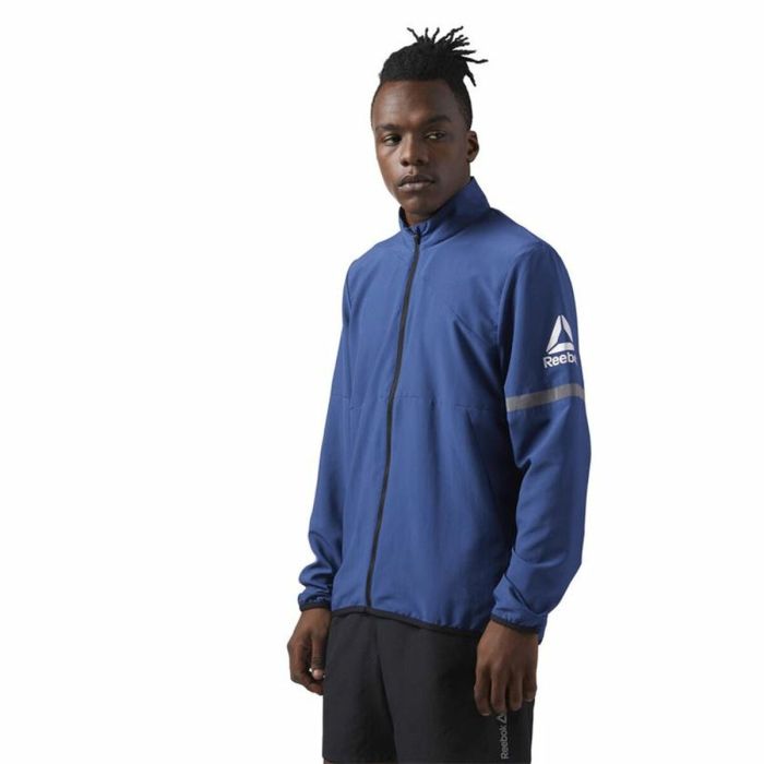 Chaqueta Deportiva para Hombre Reebok Run Woven Azul oscuro 4