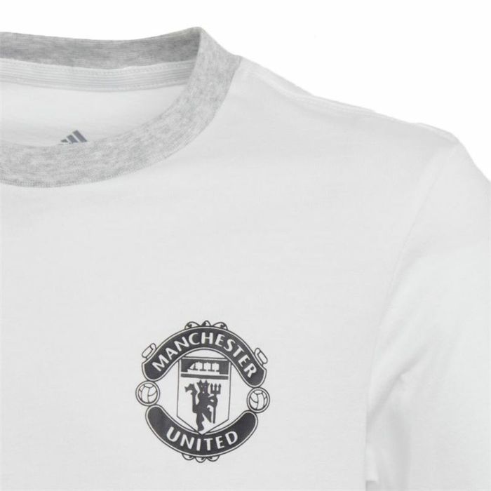 Camiseta de Fútbol de Manga Corta para Niños Adidas Manchester United Blanco 2