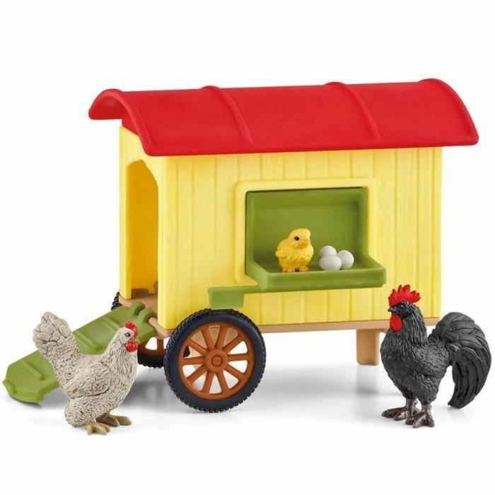 Set de juguetes Schleich Mobile Chicken Coop Plástico