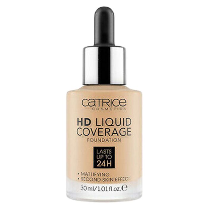 Hd liquid coverage foundation lasts up to 24h #032-nude beige 30 ml