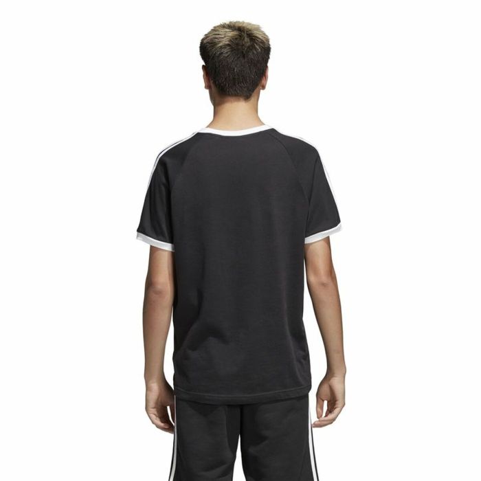 Camiseta de Manga Corta Hombre Adidas 3 stripes Negro 6