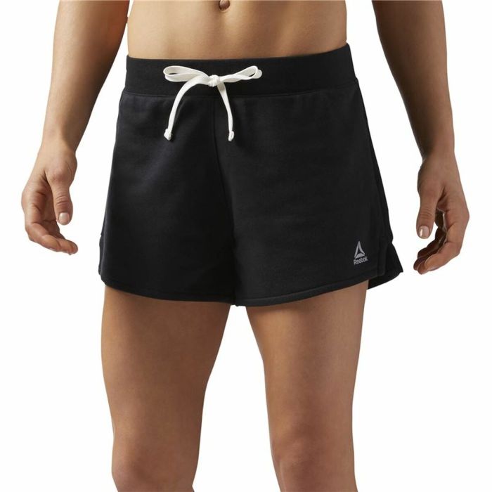 Pantalones Cortos Deportivos para Mujer Reebok Elements Simple Negro 6