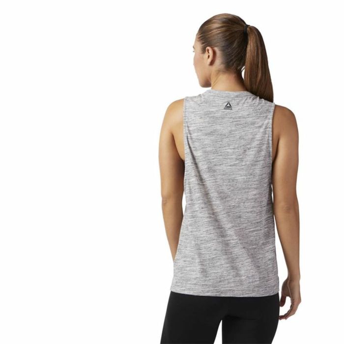 Camiseta de Tirantes Mujer Reebok Marble Muscle Gris claro 3
