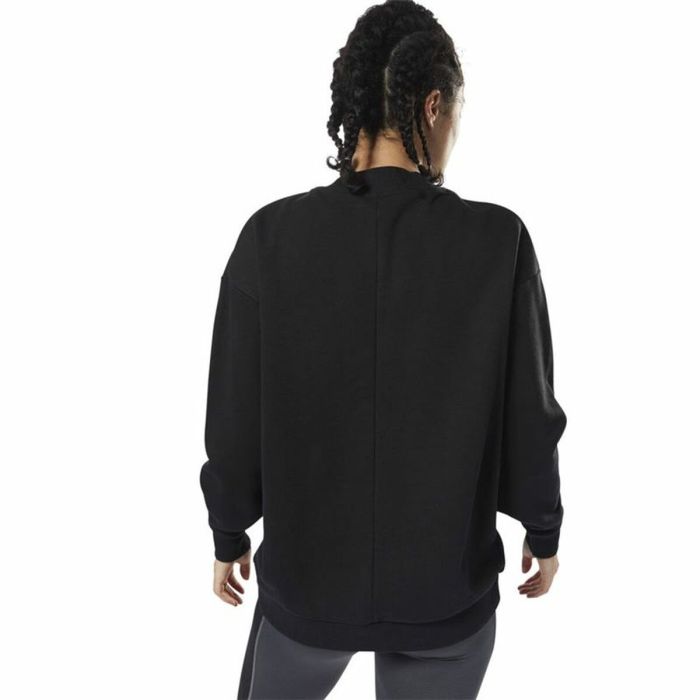 Sudadera sin Capucha Mujer Reebok Supply Crew Negro 4