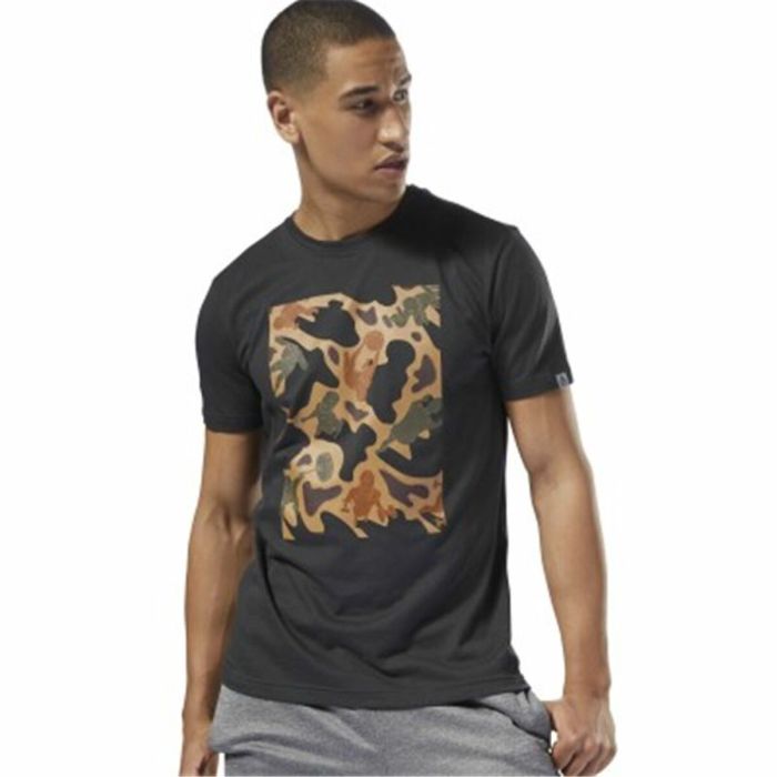 Camiseta de Manga Corta Hombre Reebok Sportswear Training Camuflaje Negro 6 Camiseta de Manga Corta Hombre Reebok Sportswear Training Camuflaje Negro 6