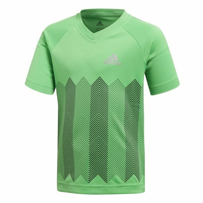 Camiseta de Fútbol de Manga Corta para Niños Adidas Verde Claro