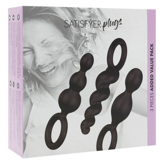 Set Erótico Plug Anal Negro Satisfyer Booty Call Silicona 1