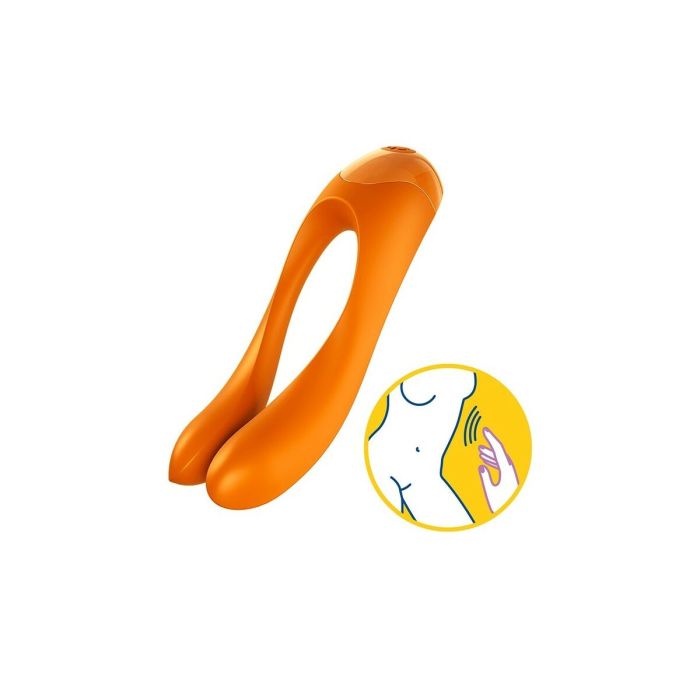 Vibrador para Parejas Satisfyer Candy Cane Naranja 5