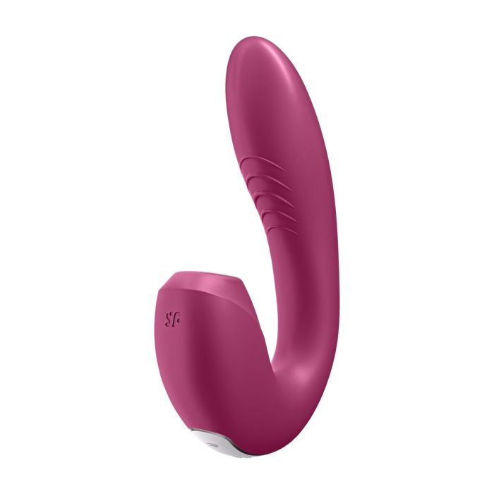 Vibrador Doble Estimulación  Supernova Insertable Satisfyer Sunray Rojo Fucsia 6