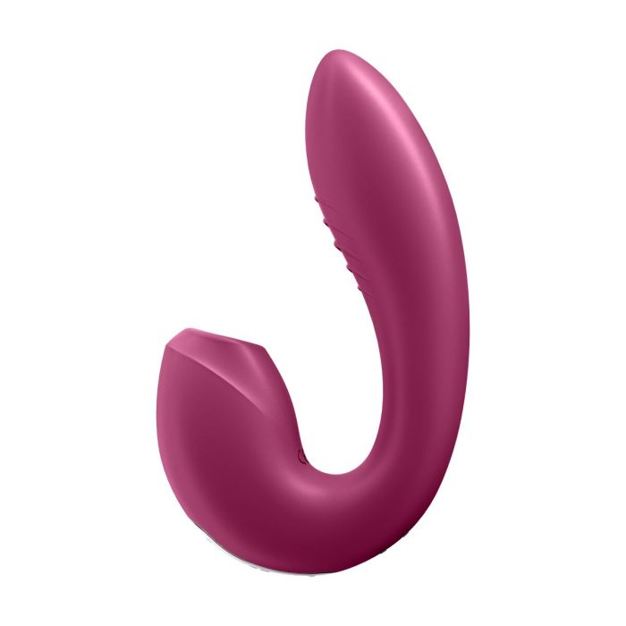 Vibrador Doble Estimulación  Supernova Insertable Satisfyer Sunray Rojo Fucsia 4