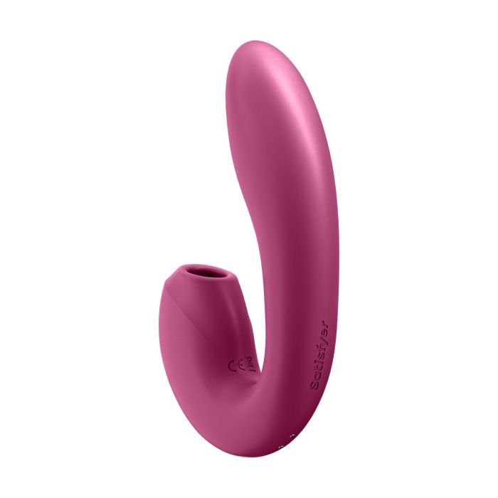 Vibrador Doble Estimulación  Supernova Insertable Satisfyer Sunray Rojo Fucsia 2