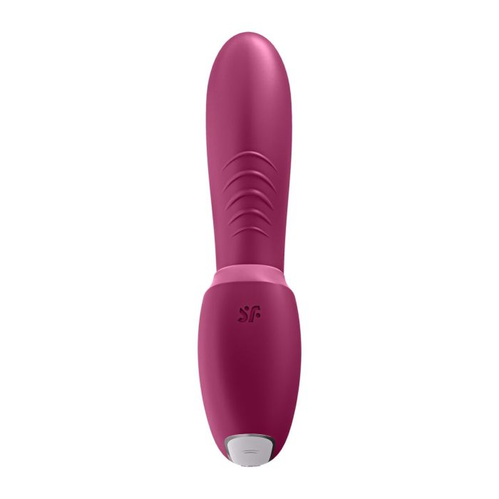 Vibrador Doble Estimulación  Supernova Insertable Satisfyer Sunray Rojo Fucsia 3