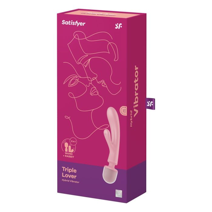 Vibrador Doble Estimulación Satisfyer Triple Lover Rosa 1