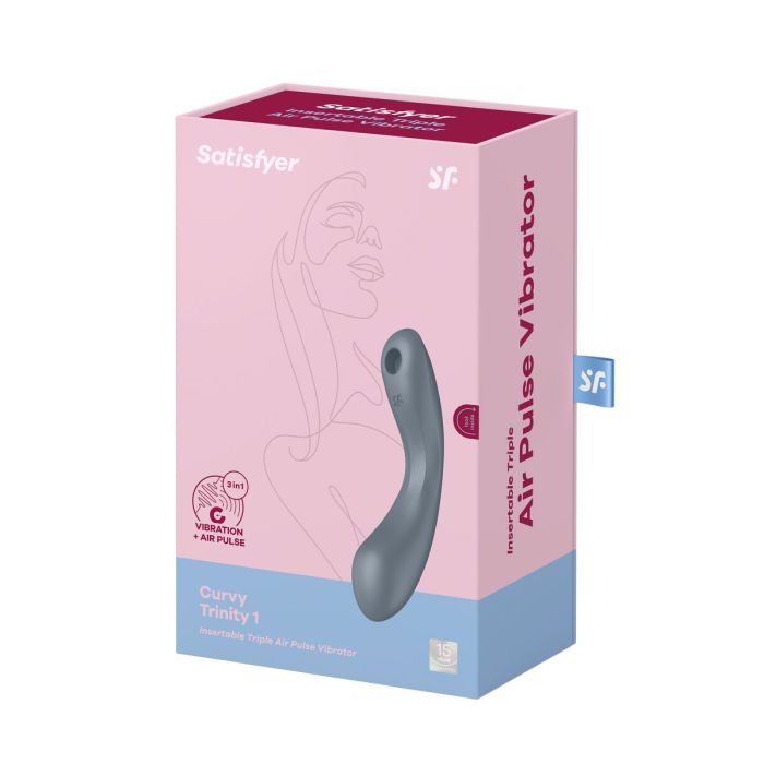 Succionador de Clítoris Satisfyer Curvy Trinity 1 Gris 1