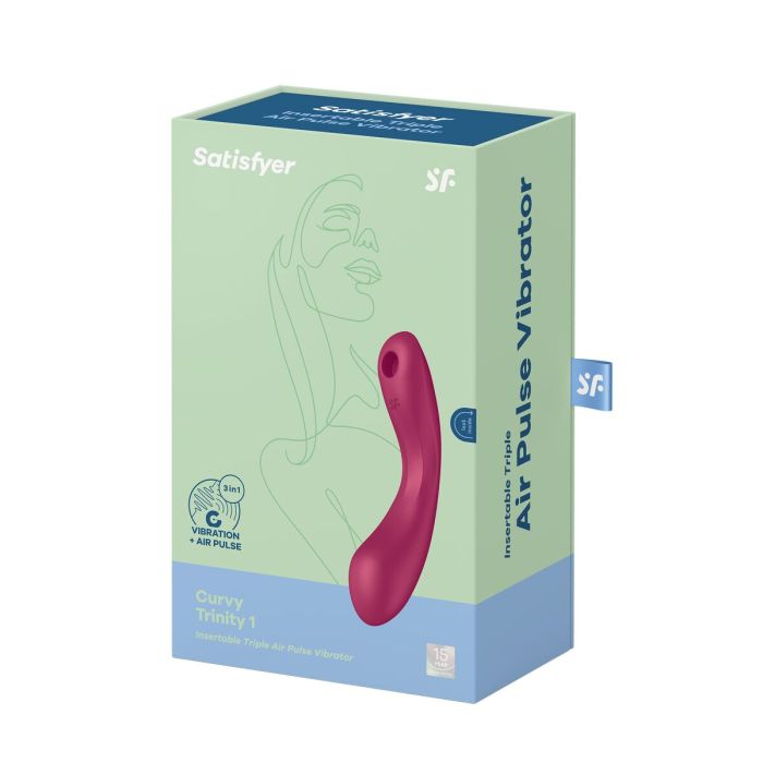 Succionador de Clítoris Satisfyer Curvy Trinity 1 Rojo 1