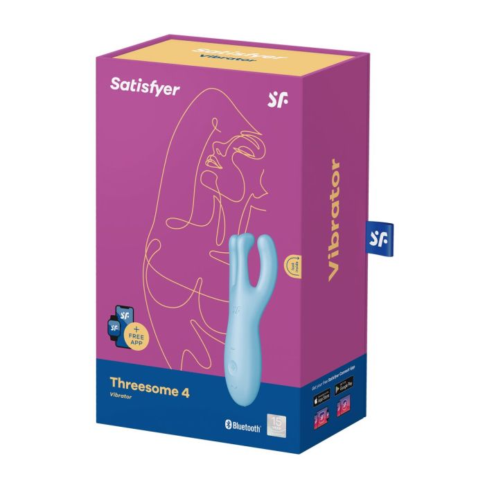 Masajeador Satisfyer Threesome 4 Connect Azul 1