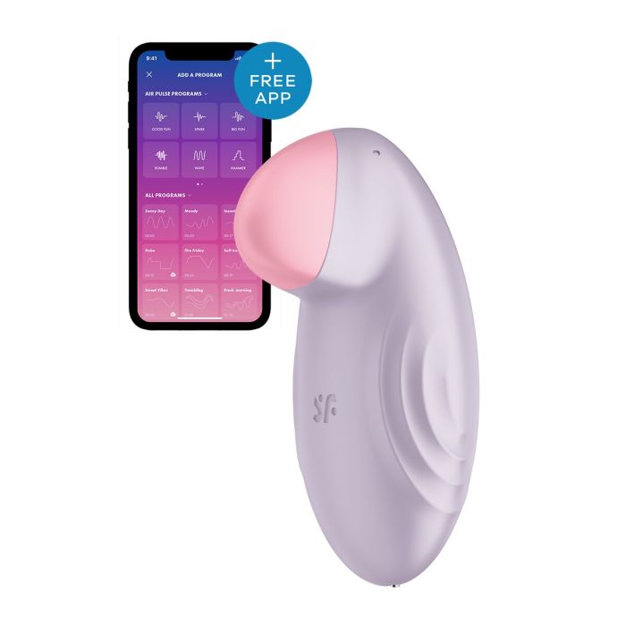 Satisfyer Tropical tip vibrador lay-on lila bluetooth