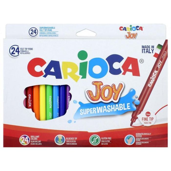 Carioca Rotulador joy punta fina colores - caja de 24