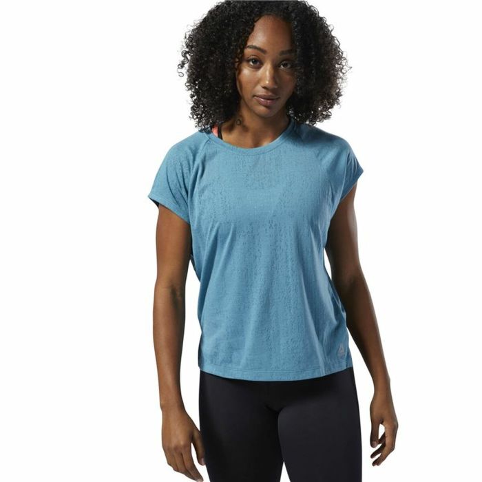 Camiseta para Mujer sin Mangas Reebok Burnout Azul 5