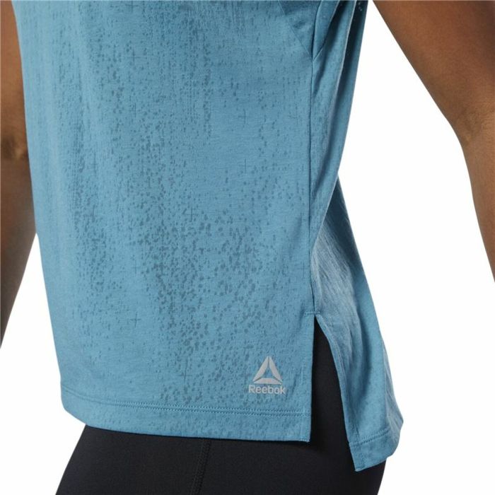 Camiseta para Mujer sin Mangas Reebok Burnout Azul 1