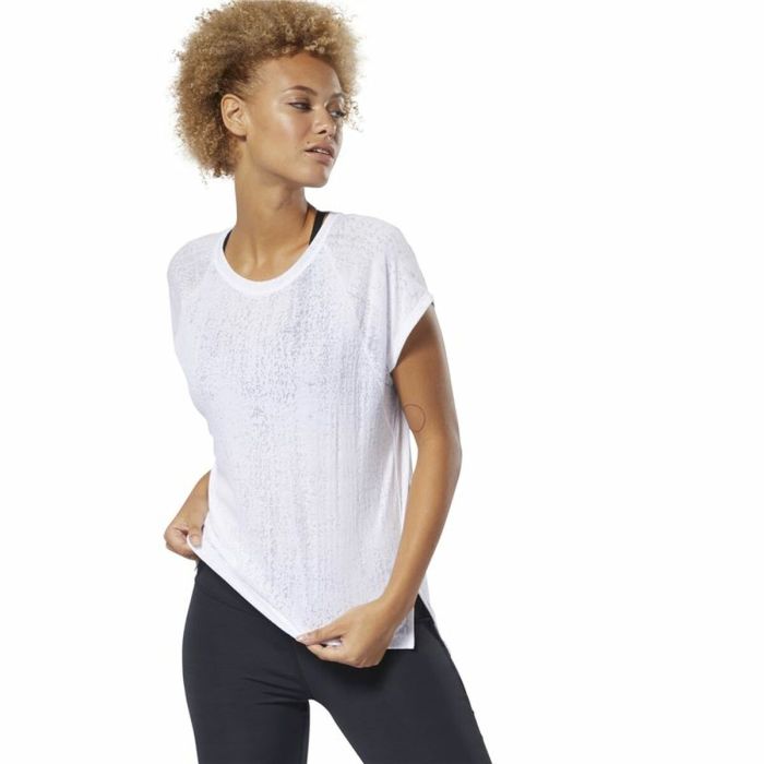 Camiseta para Mujer sin Mangas Reebok Burnout Blanco 6