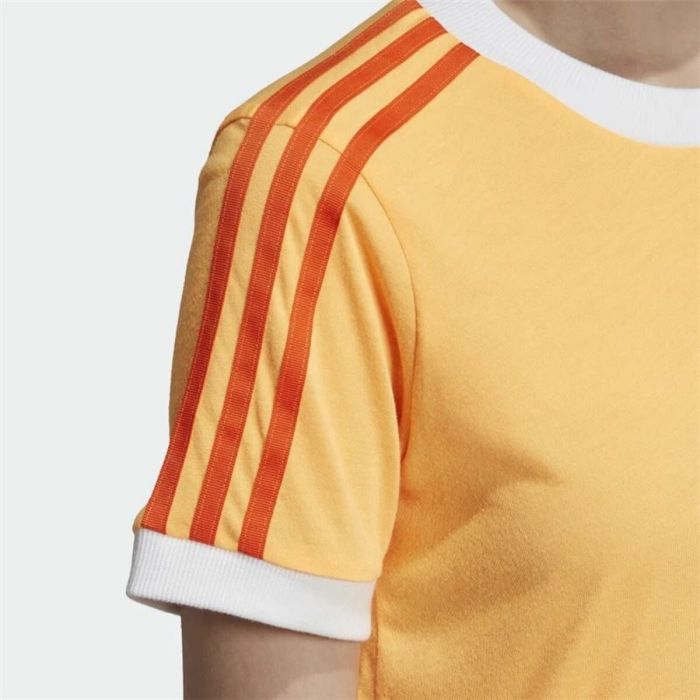 Camiseta de Manga Corta Mujer Adidas Originals 3 Stripes Naranja 3