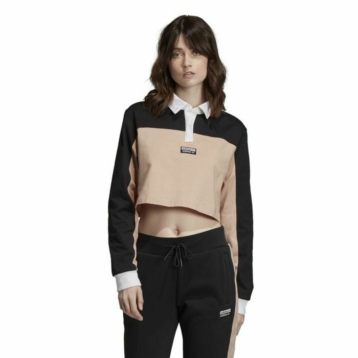 Polo Adidas Originals Cropped Mujer Negro 1