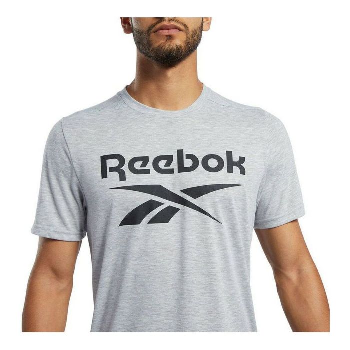 Camiseta de Manga Corta Hombre Reebok Workout Ready Supremium Gris 6