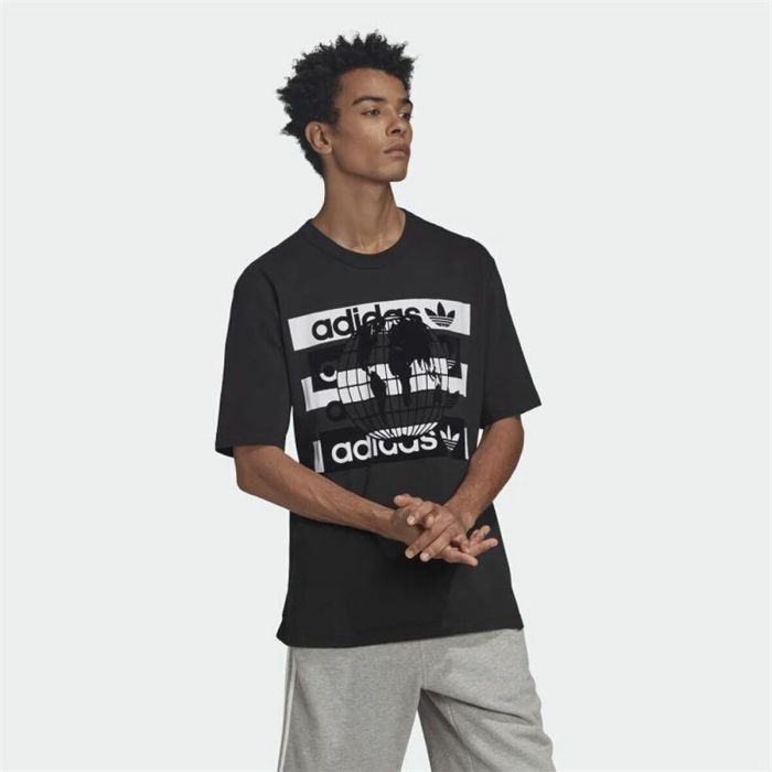 Camiseta de Manga Corta Hombre Adidas R.Y.V. Message Negro 4