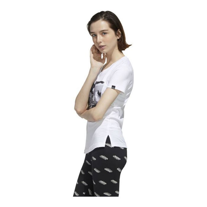 Camiseta de Manga Corta Mujer Adidas Boxed Camo Blanco 4