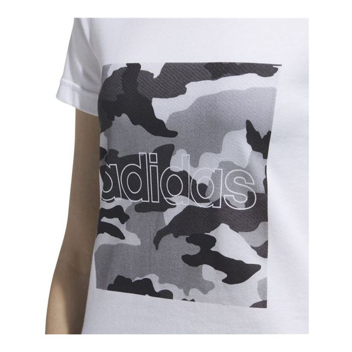 Camiseta de Manga Corta Mujer Adidas Boxed Camo Blanco 3