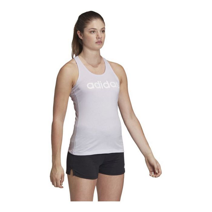 Camiseta para Mujer sin Mangas Adidas Essentials Linear Malva 6