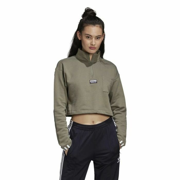 Sudadera con Capucha Mujer Adidas Originals Cropped 8