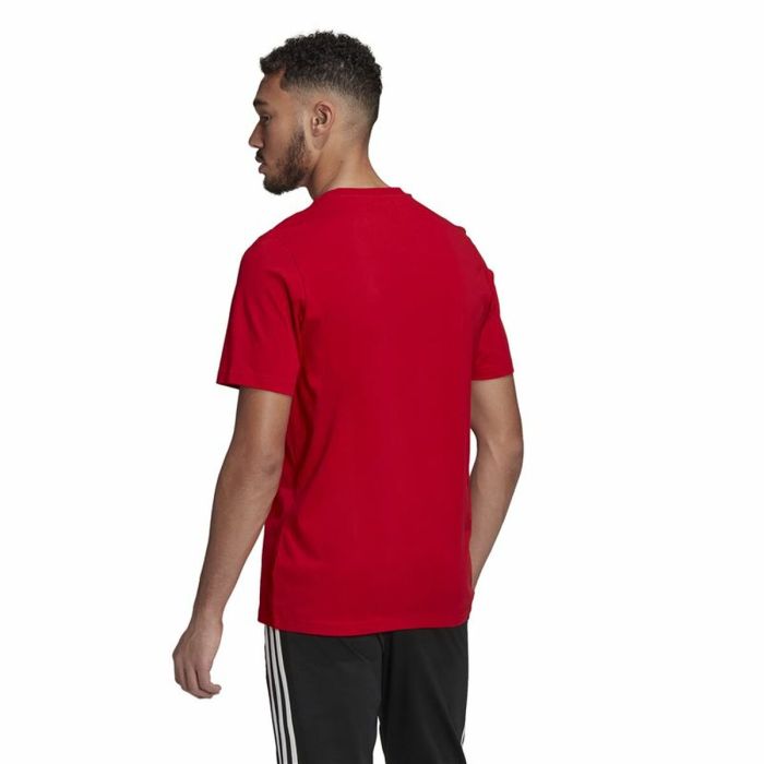 Camiseta de Manga Corta Hombre Adidas Essential Logo Rojo 4