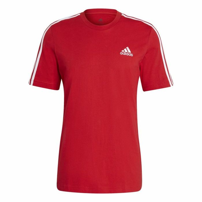 Camiseta Adidas  Essentials 3 bandas Rojo 1