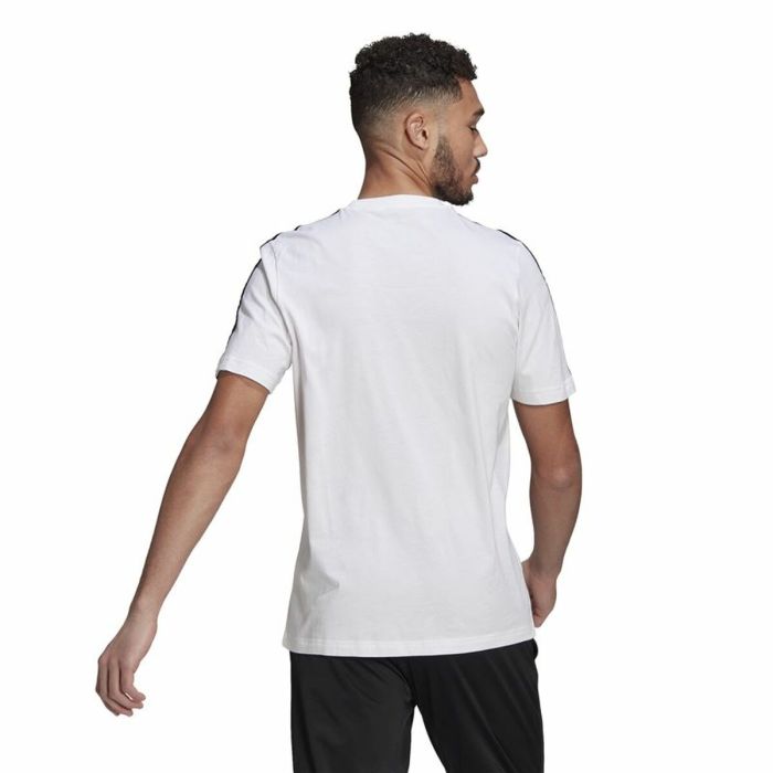 Camiseta de Manga Corta Hombre Adidas Essentials Blanco 3