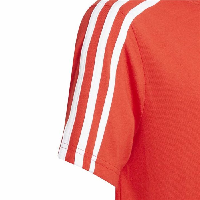 Camiseta de Manga Corta Adidas Essentials 3 Bandas Rojo 3