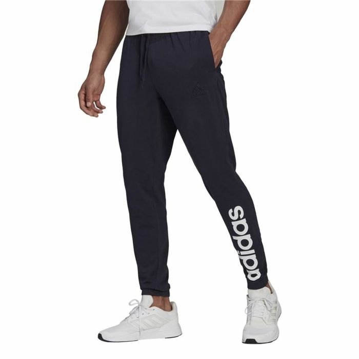Pantalón de Chándal para Adultos Adidas Essentials Single Jersey Tapered Azul Hombre 5