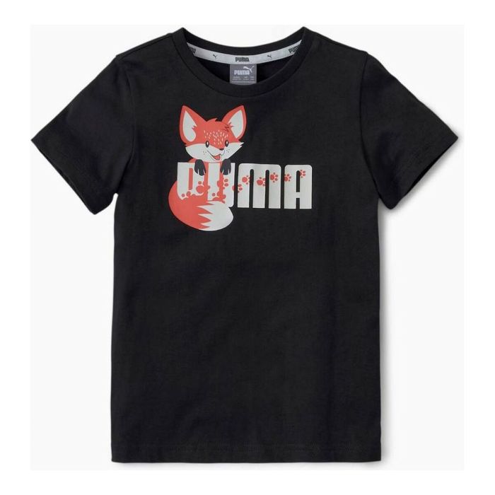Camiseta de Manga Corta Infantil Puma ANIMALS TEE 583348 01 37 27 Negro